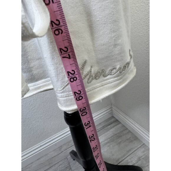 Y2K Abercrombie & Fitch Womens V-Neck Tunic Hoodie L Cotton/Polyester Blend Made - Picture 10 of 11